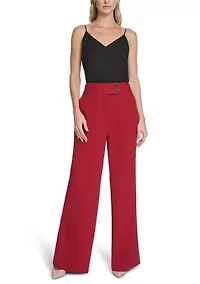Women's Scuba Crepe Wide Leg Pants