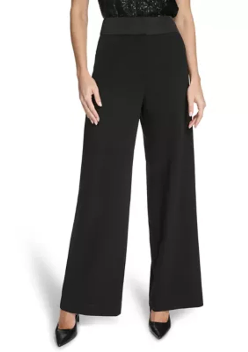 Women's Tuxedo Wide Leg Pants