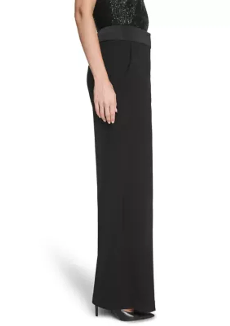Women's Tuxedo Wide Leg Pants