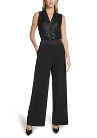 Women's Tuxedo Wide Leg Pants