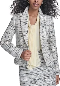 Women's Tweed One-Button Blazer