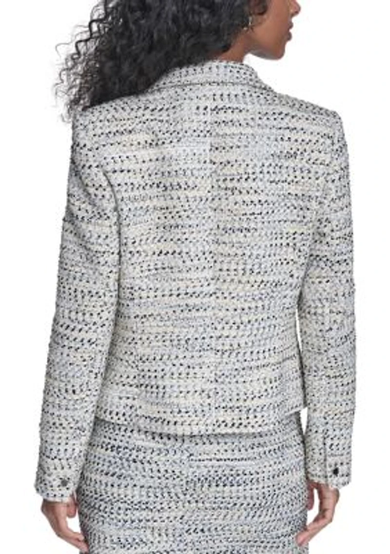 Women's Tweed One-Button Blazer