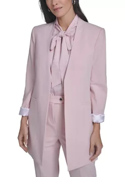 Women's Roll Sleeve Open Front Jacket