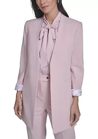 Women's Roll Sleeve Open Front Jacket