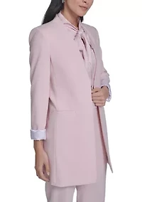 Women's Roll Sleeve Open Front Jacket