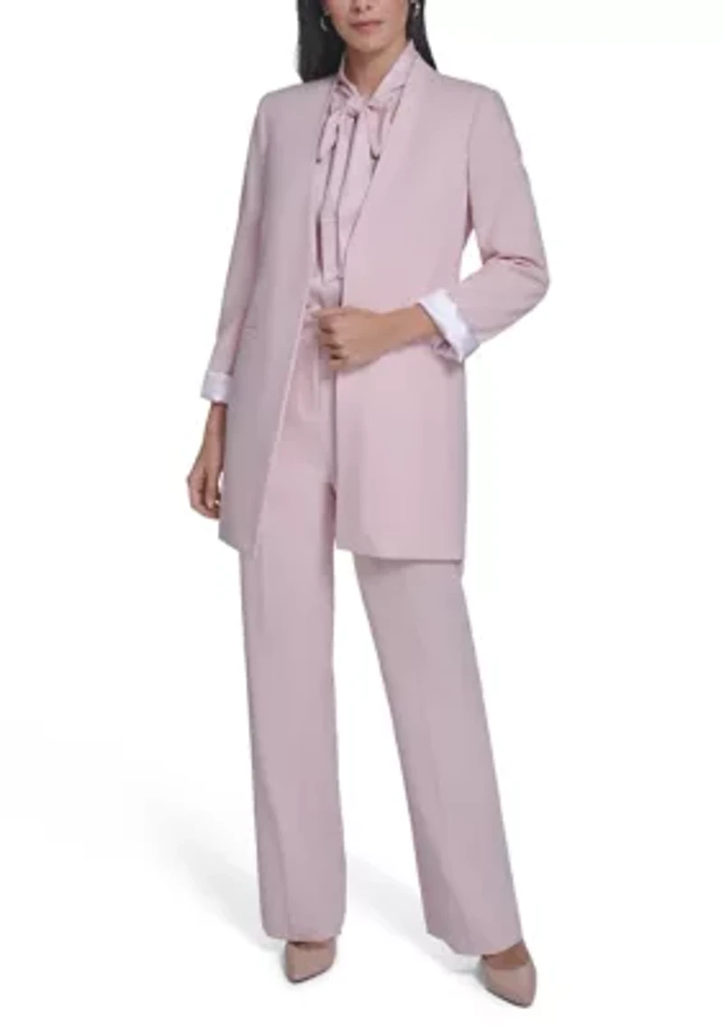 Women's Roll Sleeve Open Front Jacket