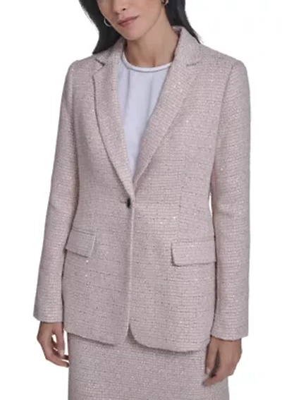 Women's Notch Collar Tweed Blazer