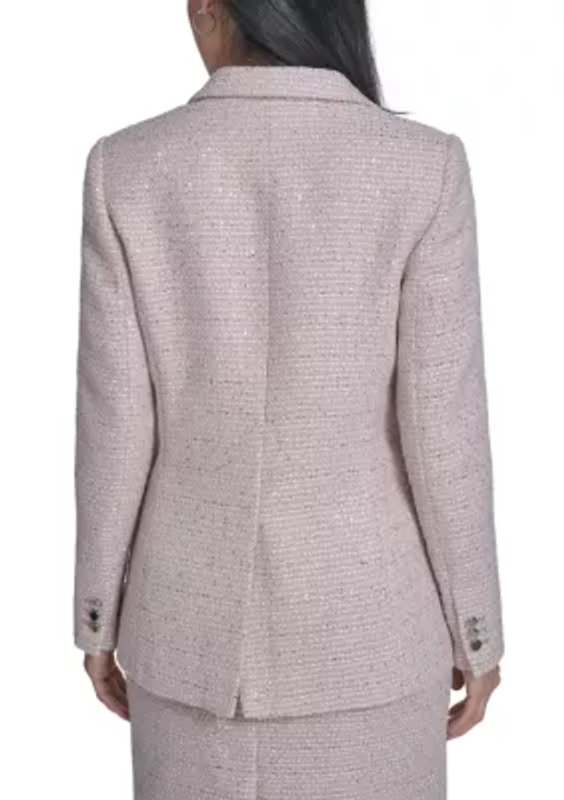 Women's Notch Collar Tweed Blazer