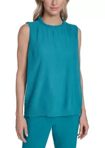 Women's Sleeveless Shirred Top