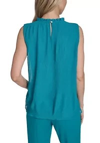 Women's Sleeveless Shirred Top