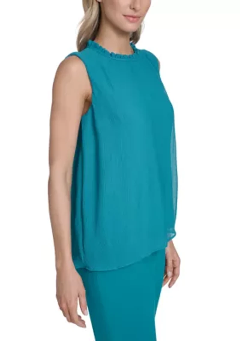 Women's Sleeveless Shirred Top