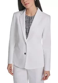 Women's Notch Collar Two Button Blazer