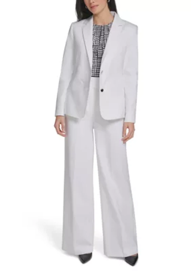 Women's Notch Collar Two Button Blazer