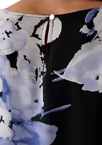 Women's Short Sleeve Floral Blouse