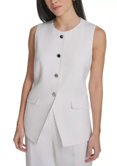 Women's Sleeveless Button Vest