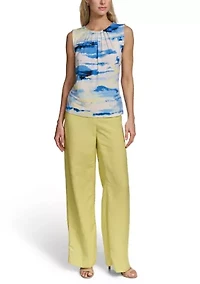 Women's Sleeveless Printed Blouse