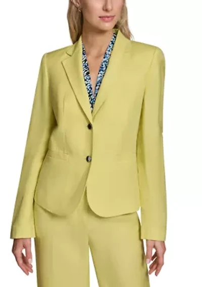 Women's Notch Collar 2 Button Blazer