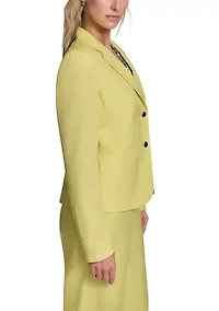 Women's Notch Collar 2 Button Blazer