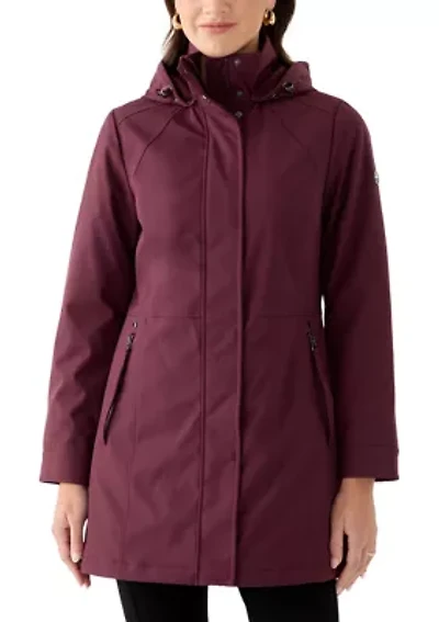 Women's Zip Up Anorak Raincoat with Pockets