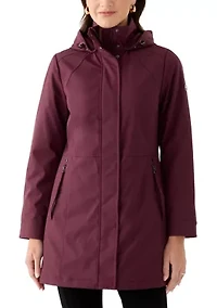 Women's Zip Up Anorak Raincoat with Pockets
