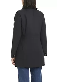 Women's Zip Up Anorak Raincoat with Pockets