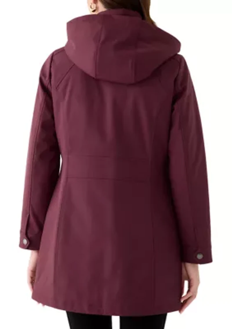 Women's Zip Up Anorak Raincoat with Pockets