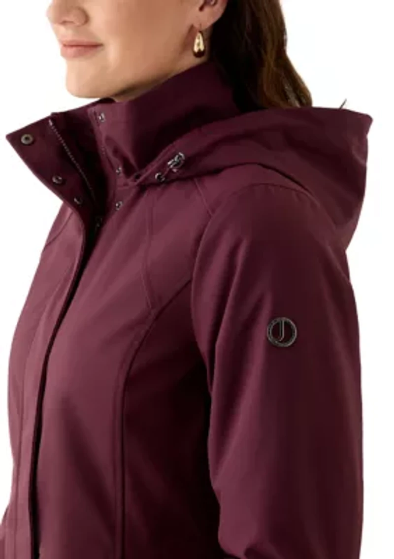 Women's Zip Up Anorak Raincoat with Pockets