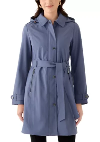 Women's Zip Up Walker Coat with Multi Stitch