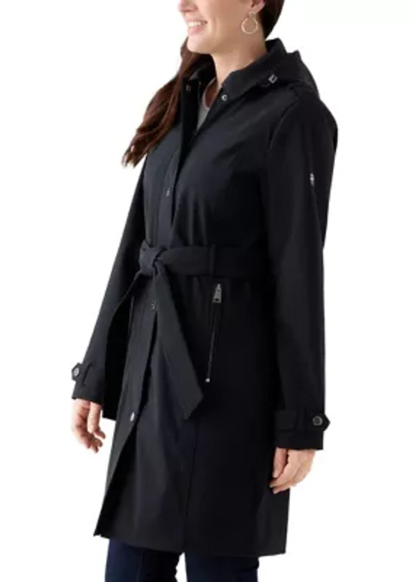Women's Zip Up Walker Coat with Multi Stitch