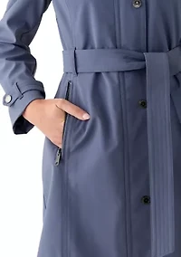 Women's Zip Up Walker Coat with Multi Stitch