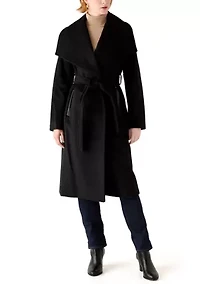 Women's Wrap Tie Belt Coat