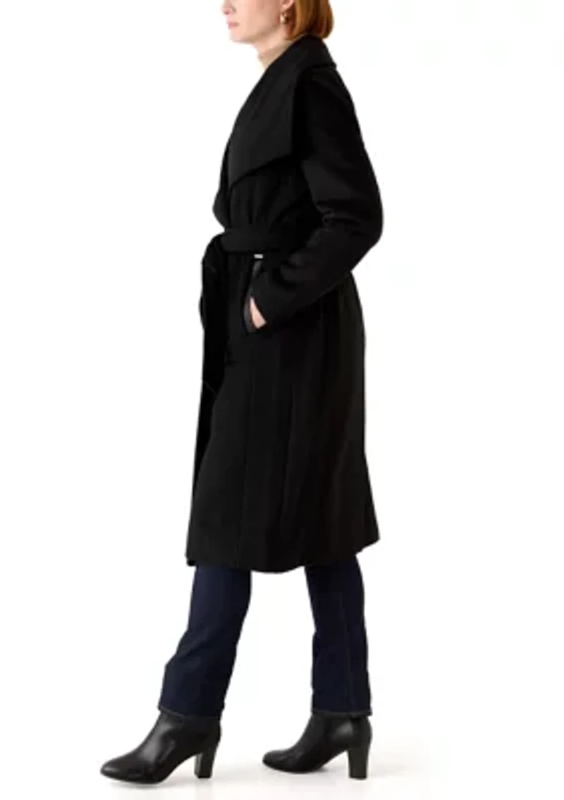Women's Wrap Tie Belt Coat