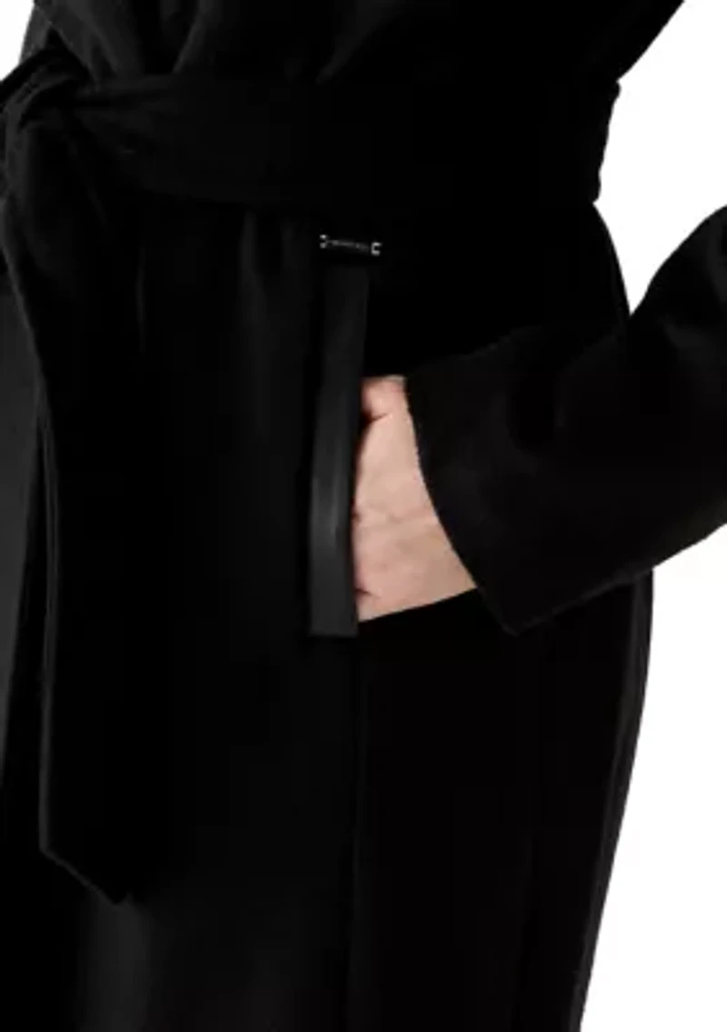 Women's Wrap Tie Belt Coat