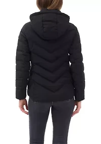 Women's Short Packable Zip-Up Puffer Coat