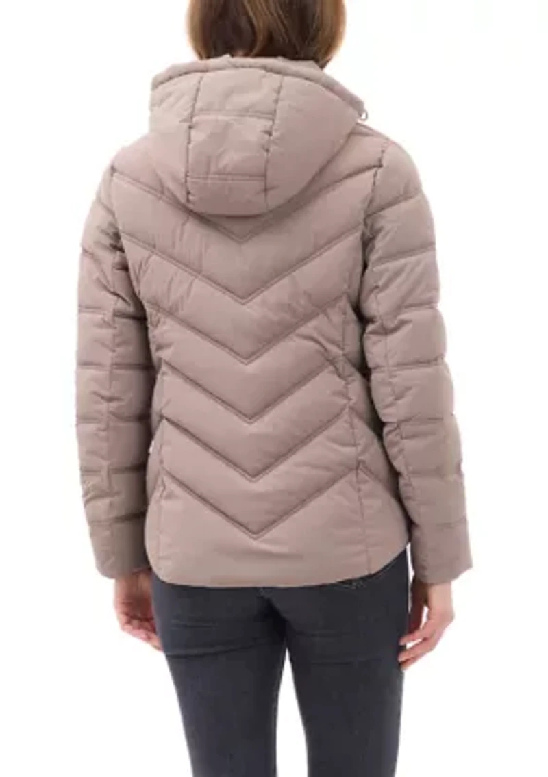 Women's Short Packable Zip-Up Puffer Coat