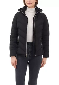 Women's Short Packable Zip-Up Puffer Coat