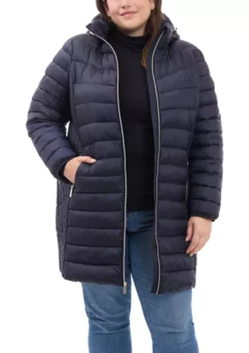 Plus Packable Long Puffer Coat