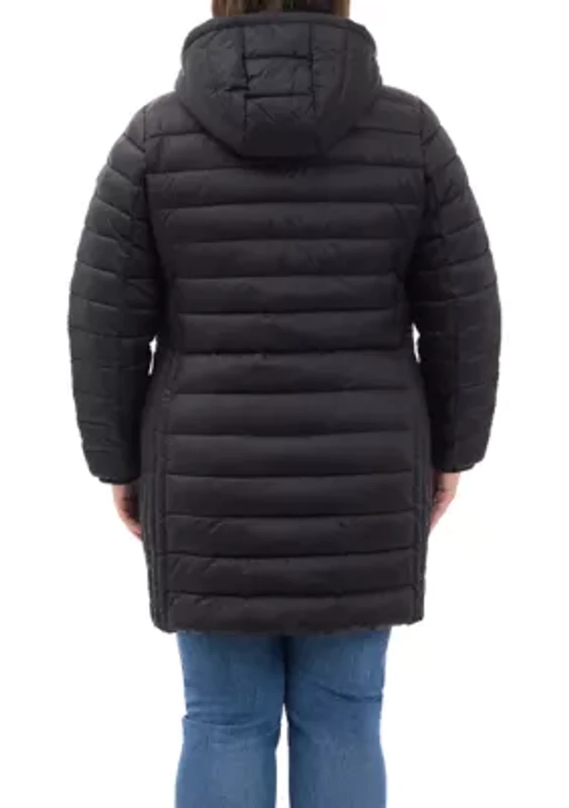 Plus Packable Long Puffer Coat