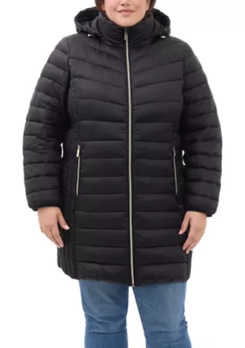 Plus Packable Long Puffer Coat