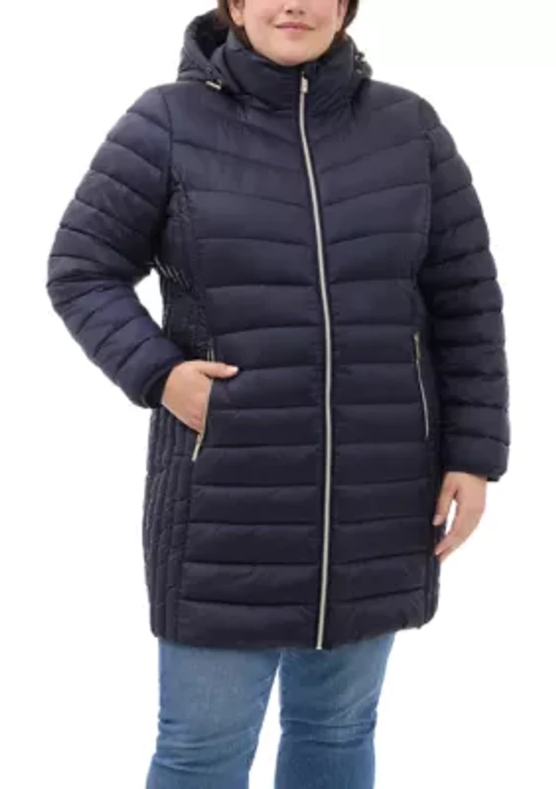 Plus Packable Long Puffer Coat