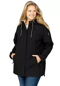 Plus Super Sofshell Long Raincoat