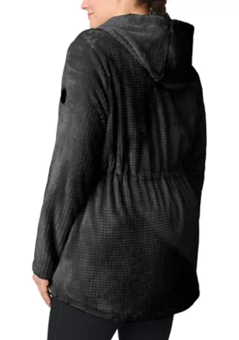 Plus Grid Butter Pile Anorak Jacket
