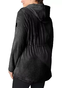 Plus Grid Butter Pile Anorak Jacket