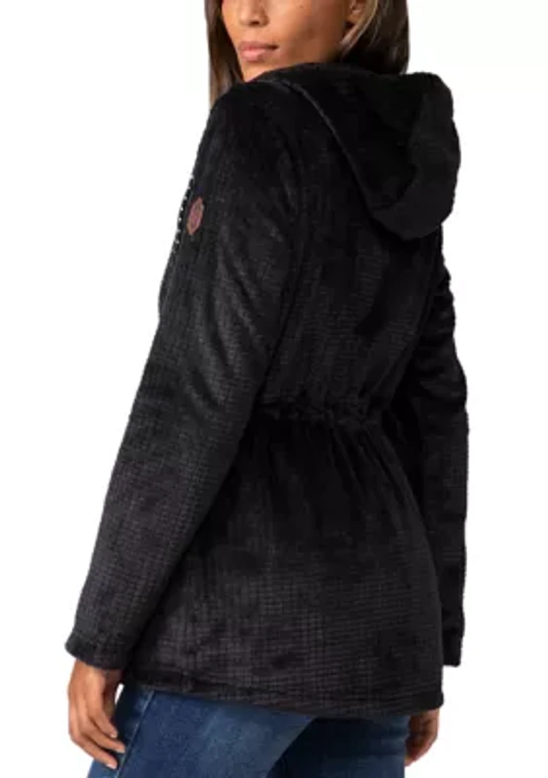 Women's Grid Butter Pile Anorak Jacket