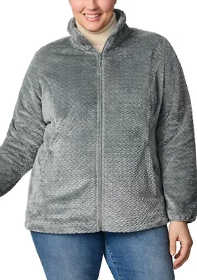 Plus Braided Butter Pile Jacket