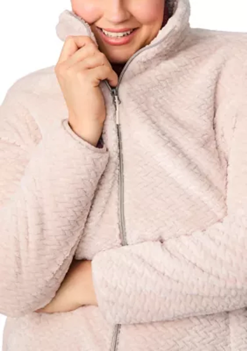 Plus Braided Butter Pile Jacket