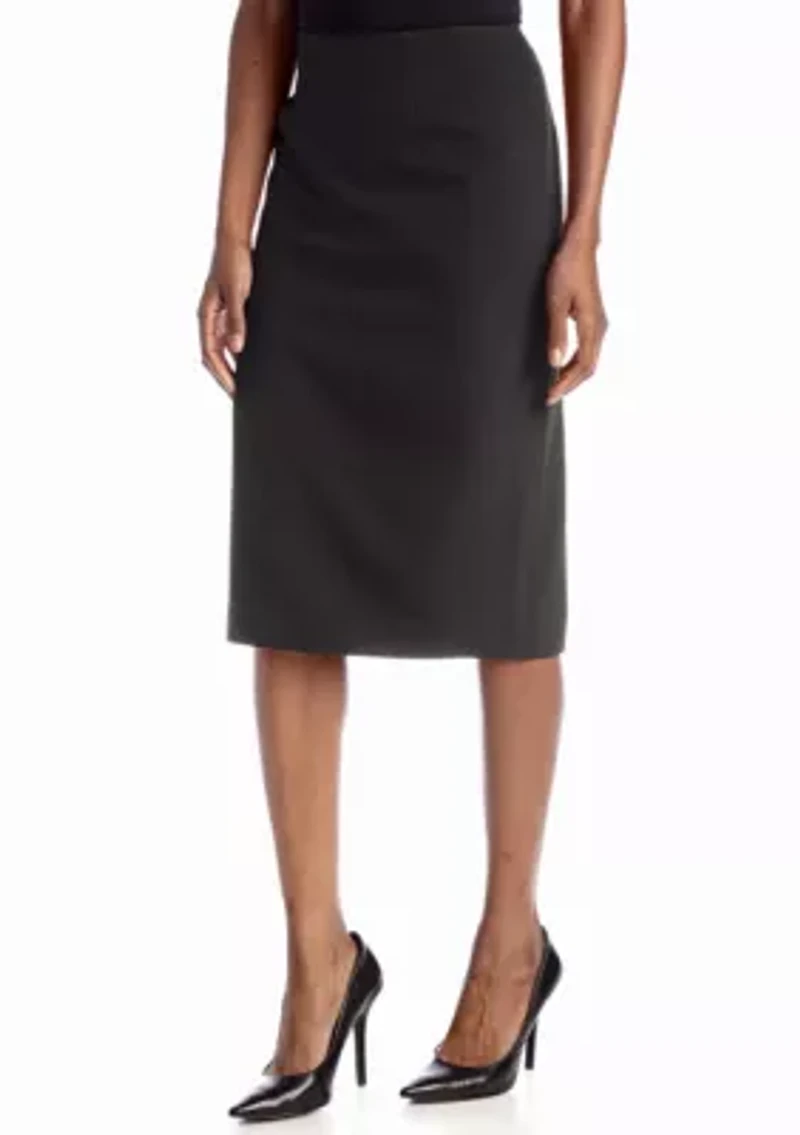 Womens's Stretch Crepe Column Skirt