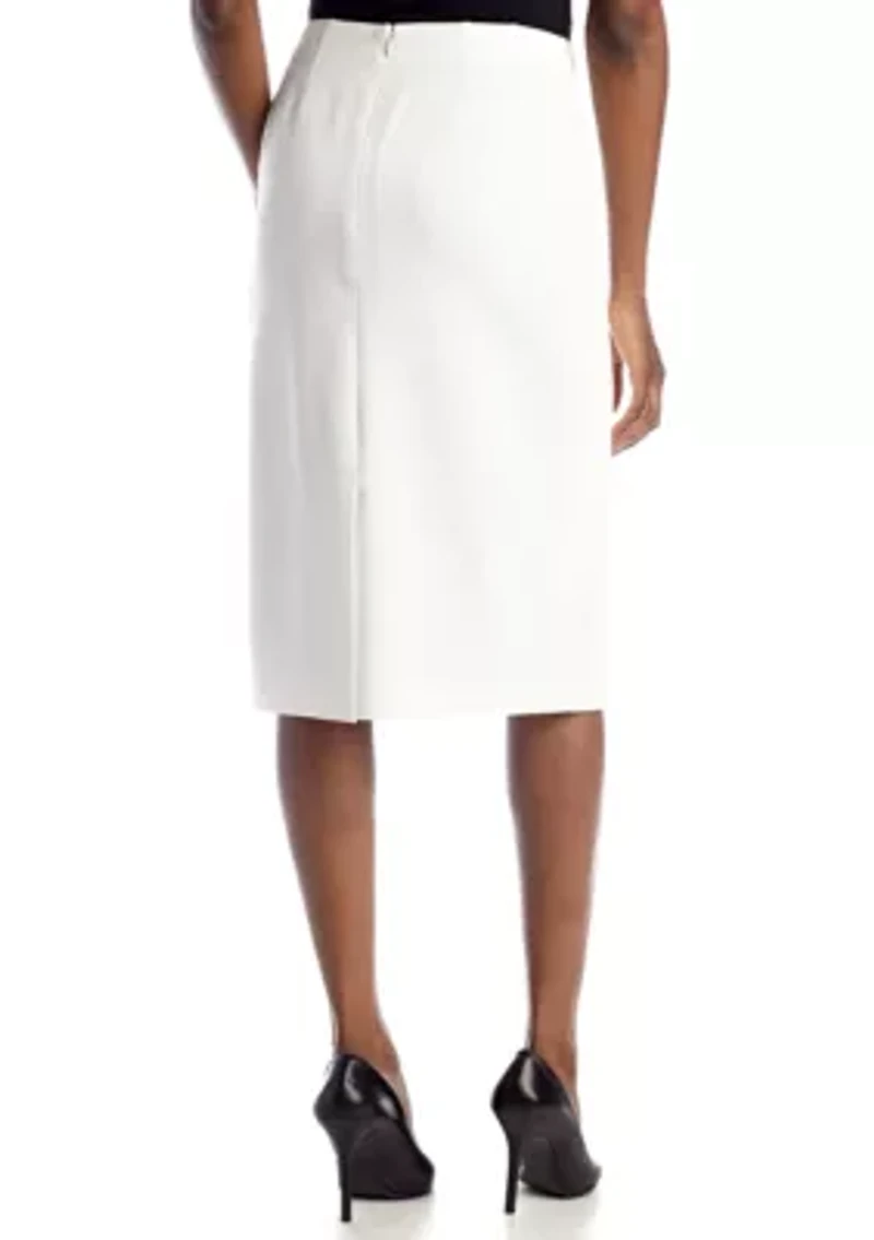 Womens's Stretch Crepe Column Skirt