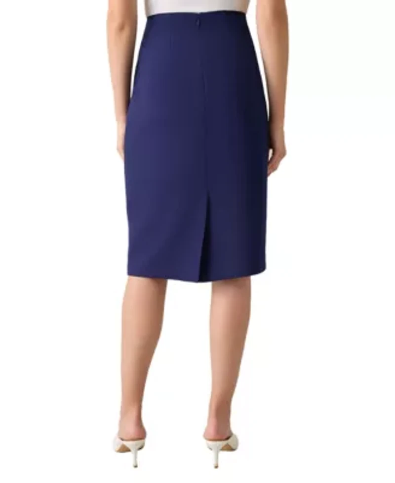 Womens's Stretch Crepe Column Skirt