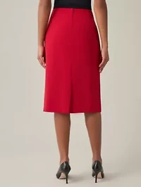 Petite Stretch Crepe Skimmer Skirt